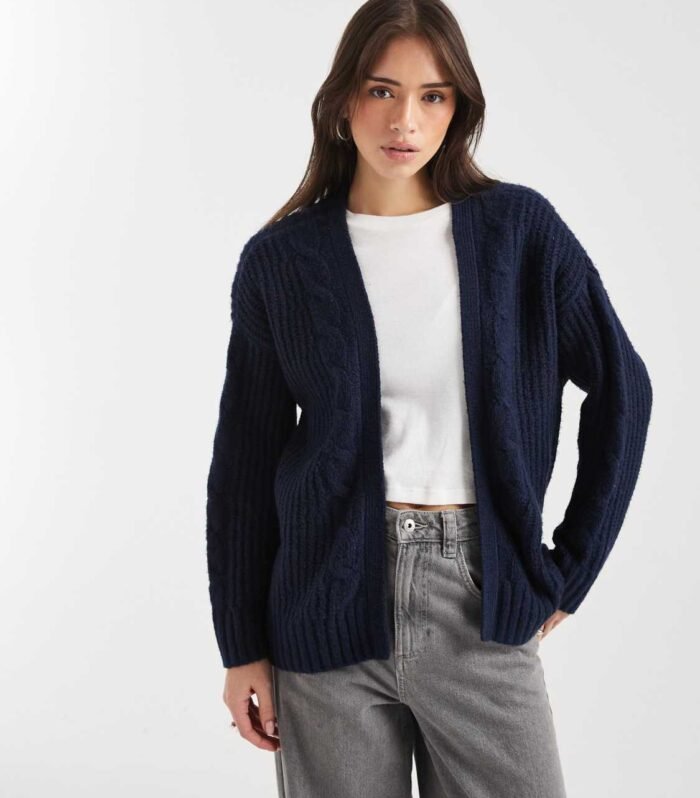 Hollister open cardigan in navy
