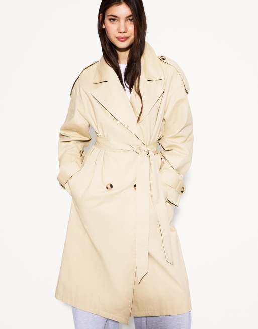 Bershka Trench coat in camel